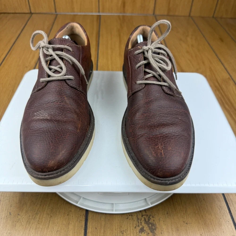 Clarks Mens Leather Lace‎ Up Oxford Dress Shoes Brown Size 11.5